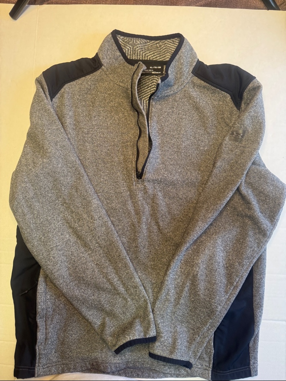 Under Armour Grey and Black Half-Zip Performance Pullover